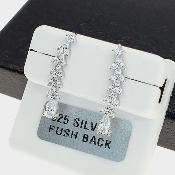 925 sterling silver luxury CZ earrings for women/girls, Best forRJUS2204 - Picture 6 of 9